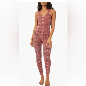 FP Movement by Free People free throw floral jacquard jumpsuit floral size XS